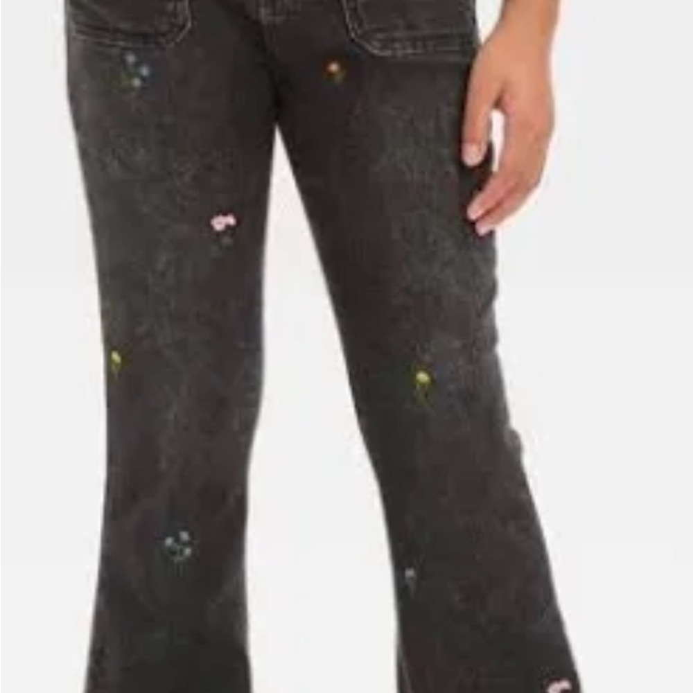 Cat & Jack Black Jeans with Colorful Accents
